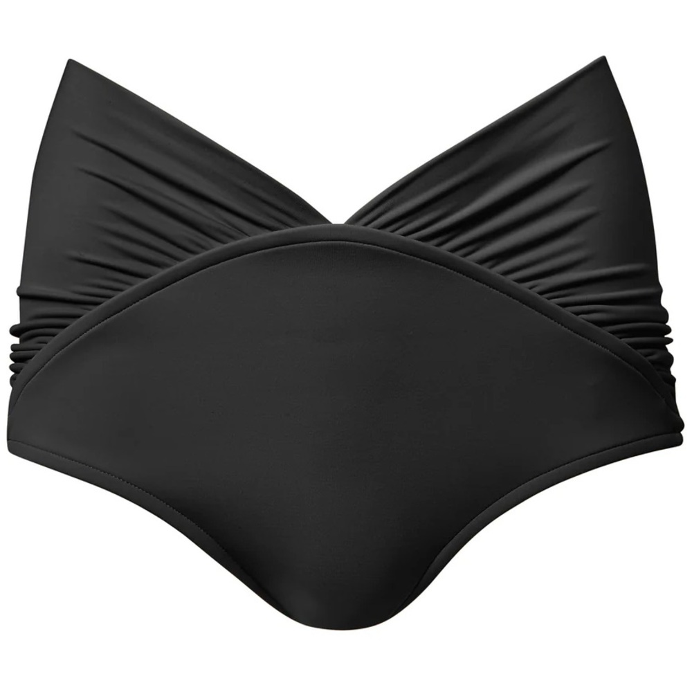 VENUS Black High-Waisted Ruched Bikini bottom